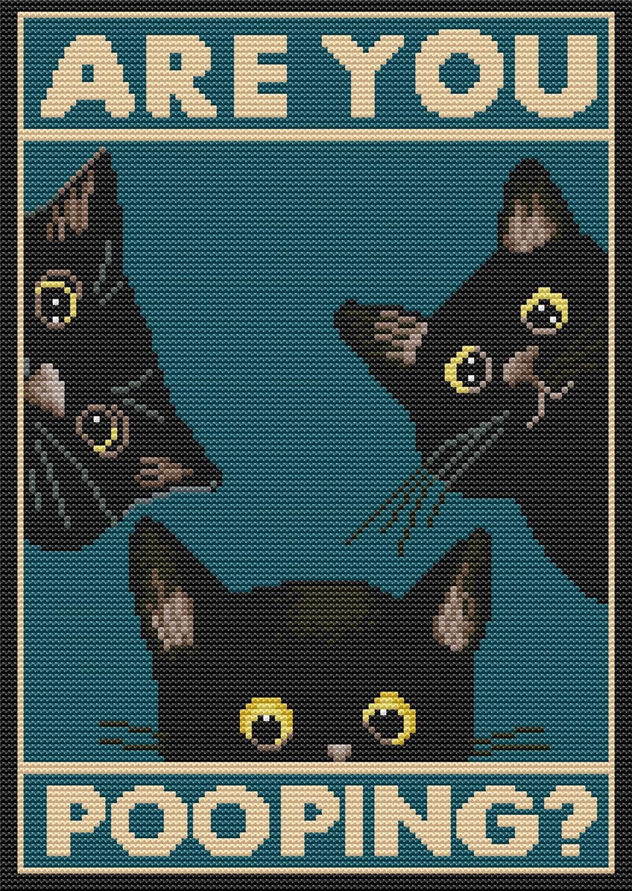 Stamping Cross Stitch Kit,Cats Counting Cross Stitch Kit for Adult Beginners, Full Line DIY Cross Stitch Stitching Kit for Home Decor Cross Stitch Patterns 12x16 inches